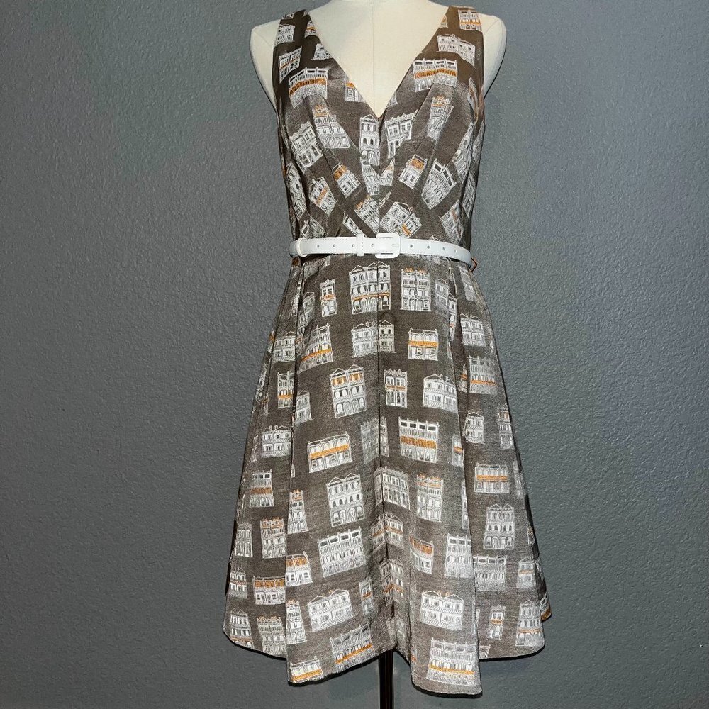 Anthropologie Eva Franco Budapest Dress - House Manor Home Fabric - Size 10